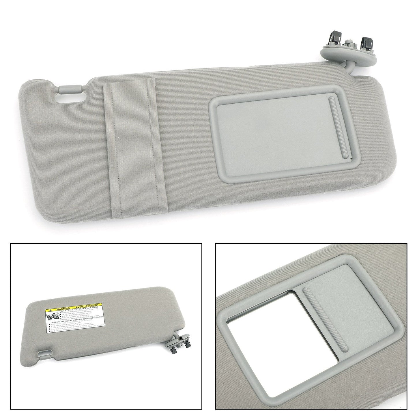 Pare-soleil côté passager droit avec toit ouvrant gris pour Toyota Camry 2007-2011