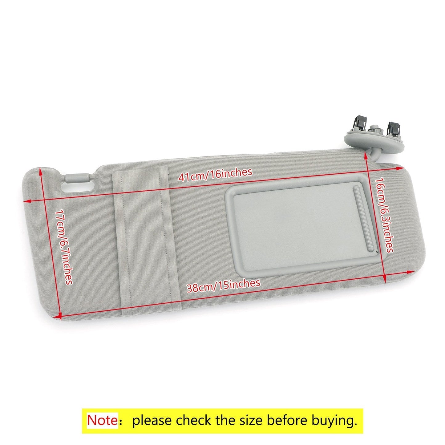 Pare-soleil côté passager droit avec toit ouvrant gris pour Toyota Camry 2007-2011