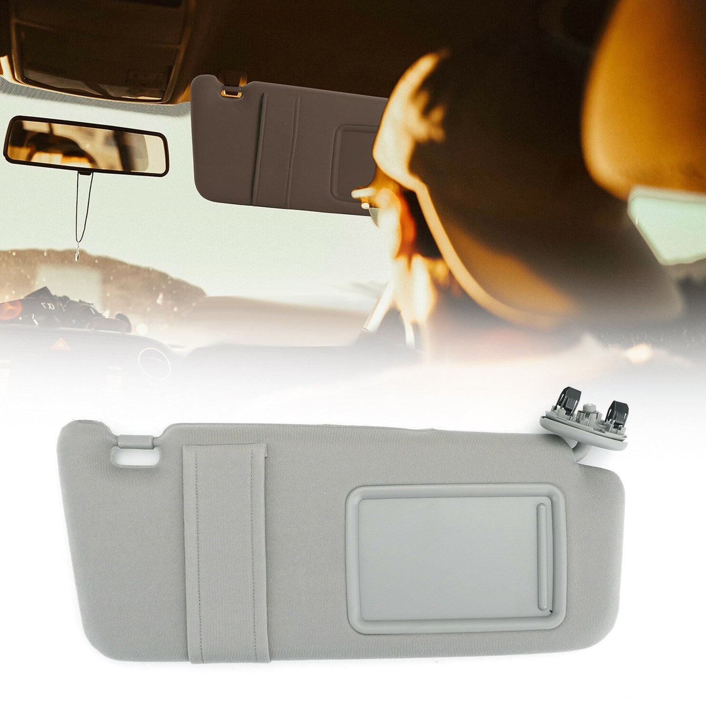 Pare-soleil côté passager droit avec toit ouvrant gris pour Toyota Camry 2007-2011