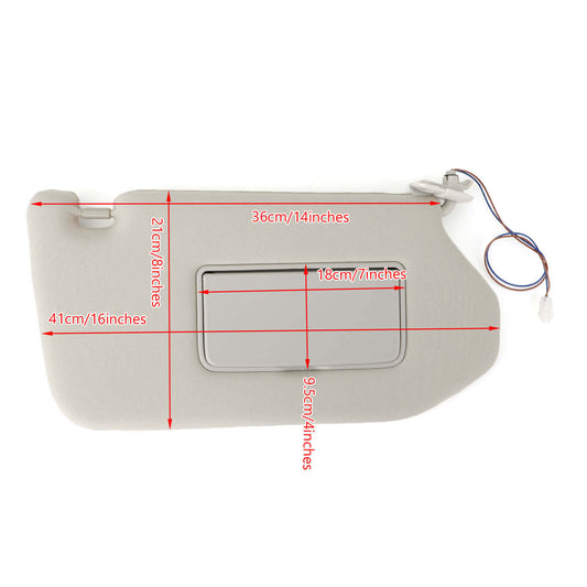 13-18 Pathfinder 14-17 Infiniti QX60 Sun Visor Gray With Light Lamp