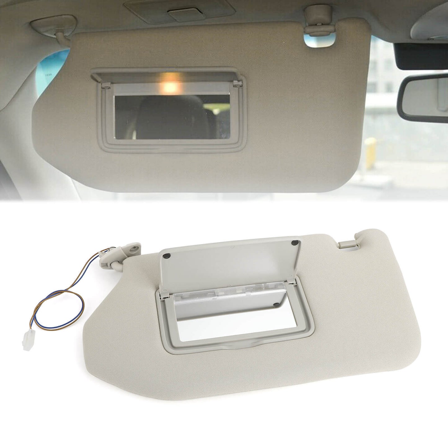 Pare-soleil gris avec lampe pour Pathfinder 13-18 et Infiniti QX60 14-17