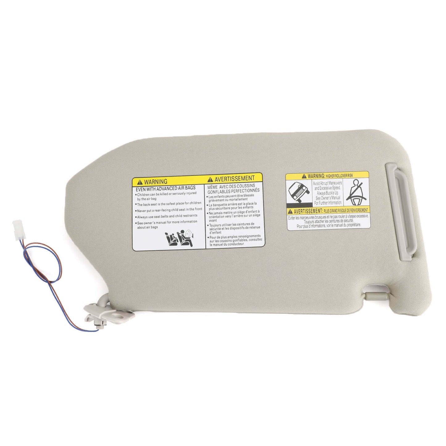 Pare-soleil gris avec lampe pour Pathfinder 13-18 et Infiniti QX60 14-17