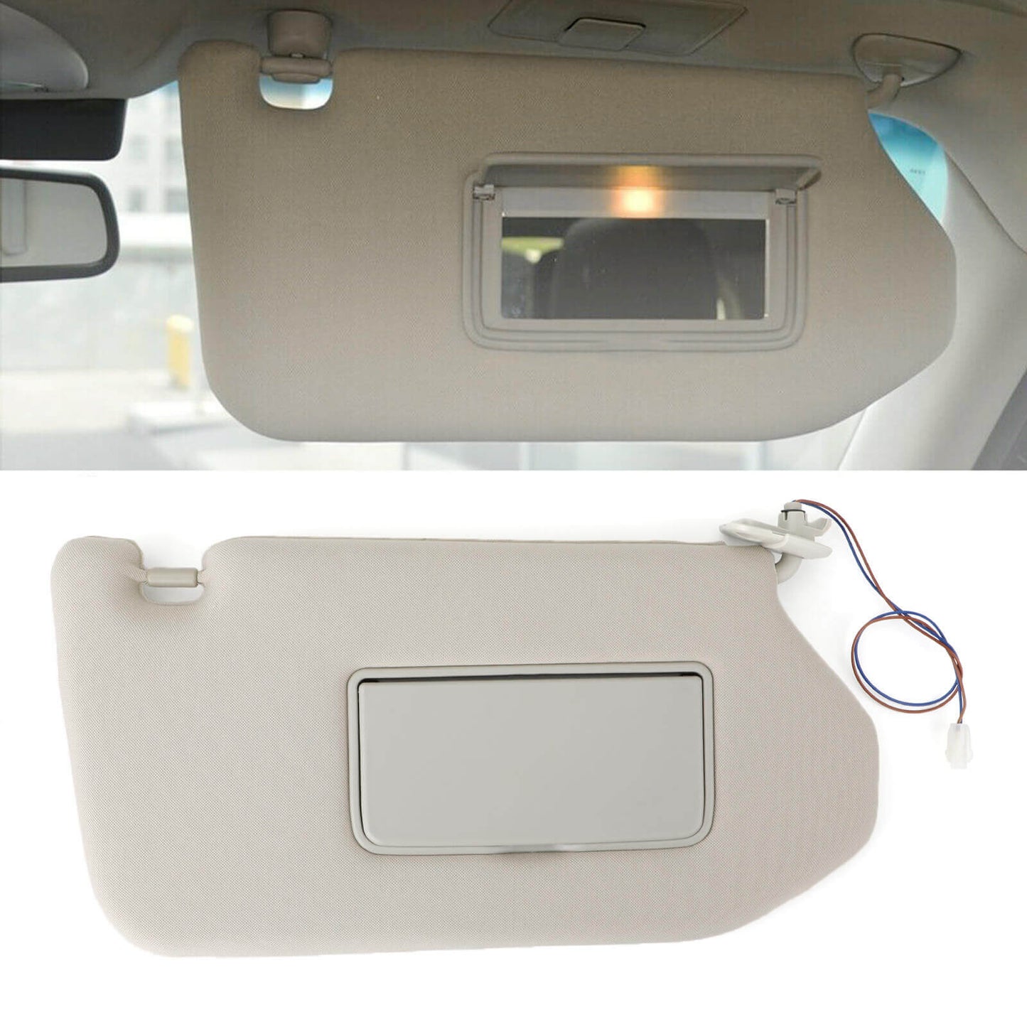 Pare-soleil gris avec lampe pour Pathfinder 13-18 et Infiniti QX60 14-17