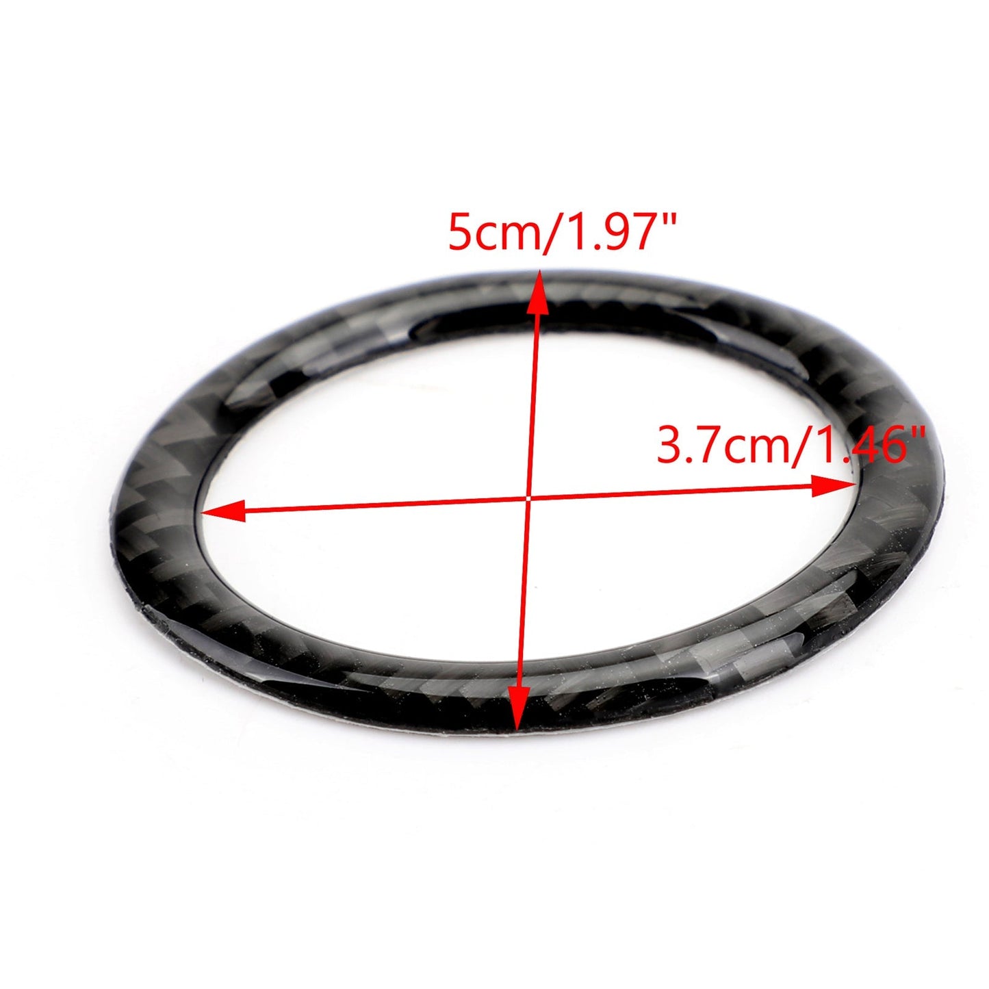 Garniture de couvercle de bouton de démarrage en fibre de carbone pour Mercedes Benz Classe C W204 07-14