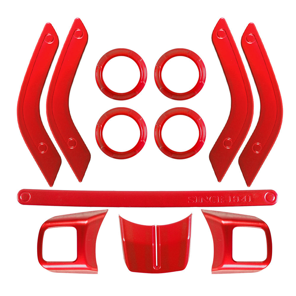 2011-2018 Wrangler JK JKU 28Pcs Red Full Set Interior Decoration Trim Kit