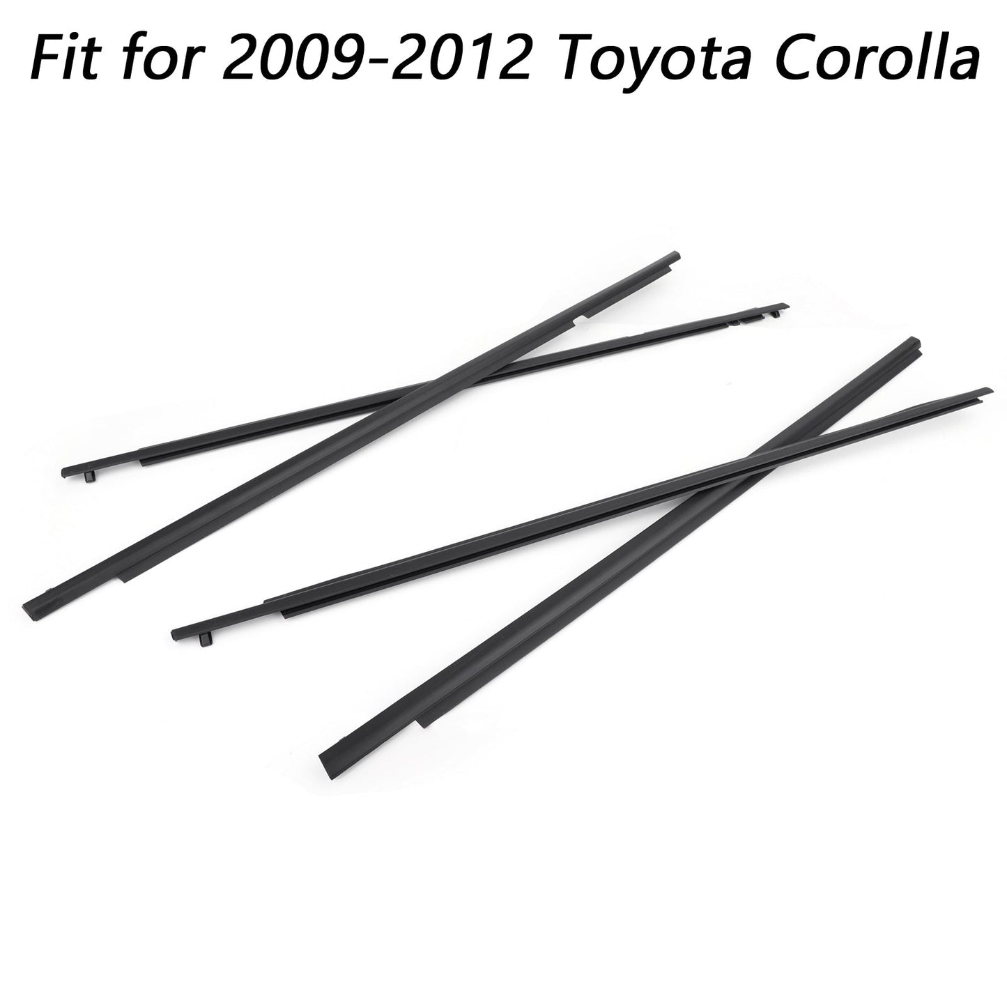 2009-2013 Toyota Corolla 7571002210 4 pièces joint de ceinture de porte garniture de moulure de fenêtre 75710-02170 7574012390