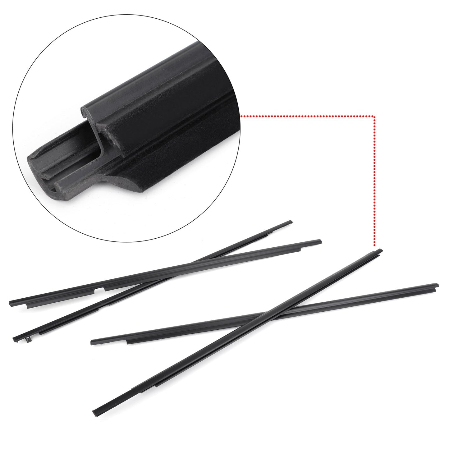 Moulure de ceinture de fenêtre pour joint d'étanchéité pour Toyota Land Cruiser Prado série 120 2003-2009 7572260080