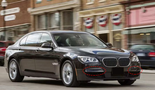 2009-2015 BMW 7 Series F01 F02 L+R 51118047727 51118047728 Front M Sport Bumper Moulding Trims