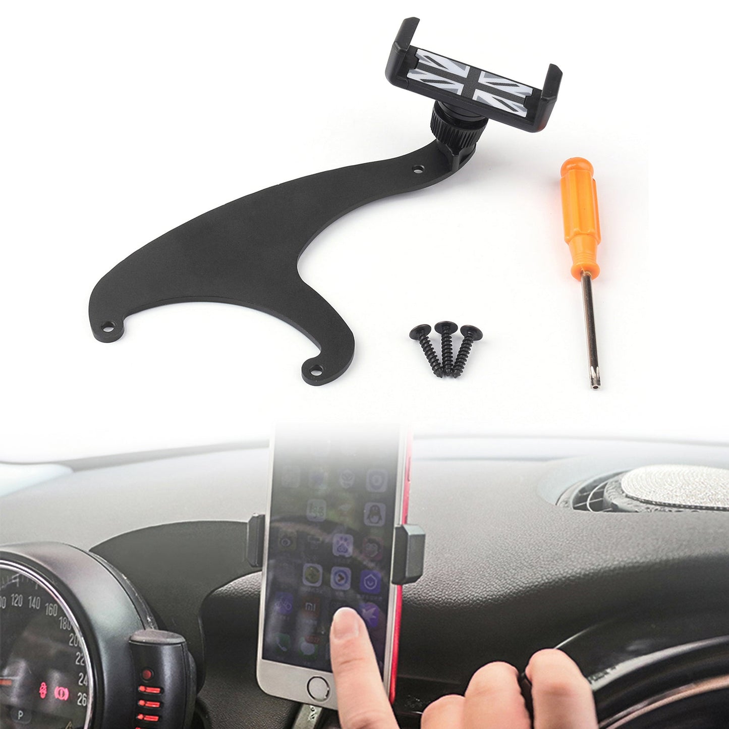 Mini Cooper F54 F55 F56 GY 360 Degree Rotation Car Phone Mount Cradle Holder Stand