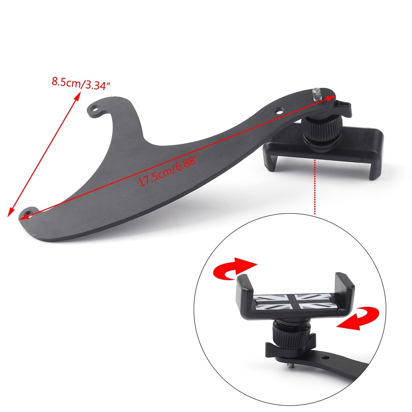 Mini Cooper F54 F55 F56 GY 360 Degree Rotation Car Phone Mount Cradle Holder Stand