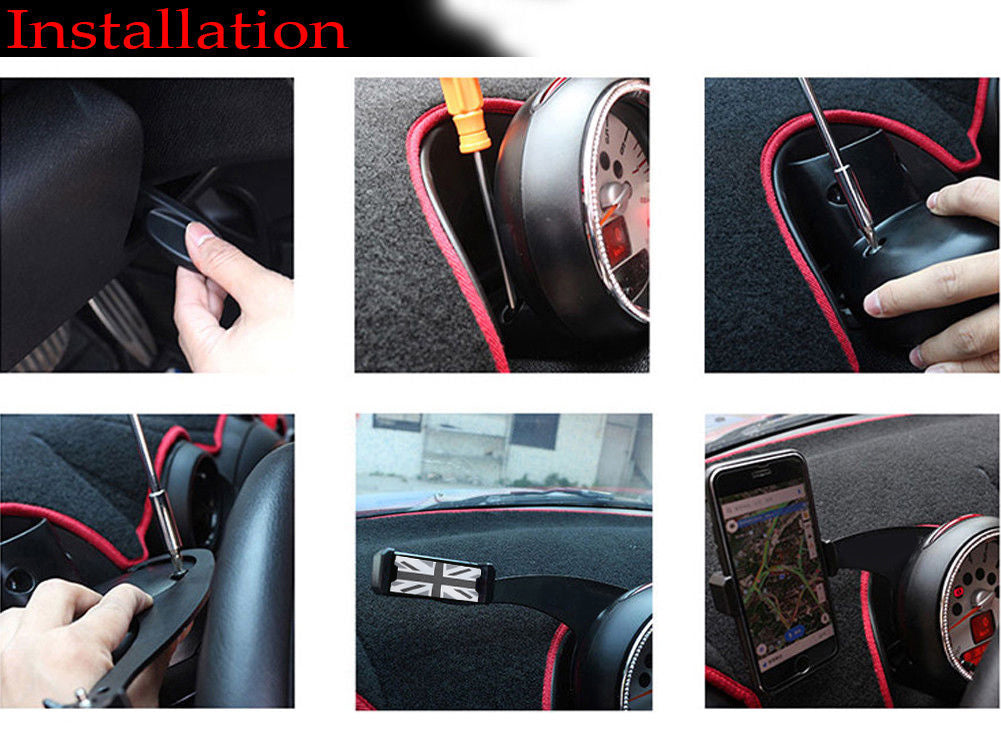 Mini Cooper F54 F55 F56 GY 360 Degree Rotation Car Phone Mount Cradle Holder Stand