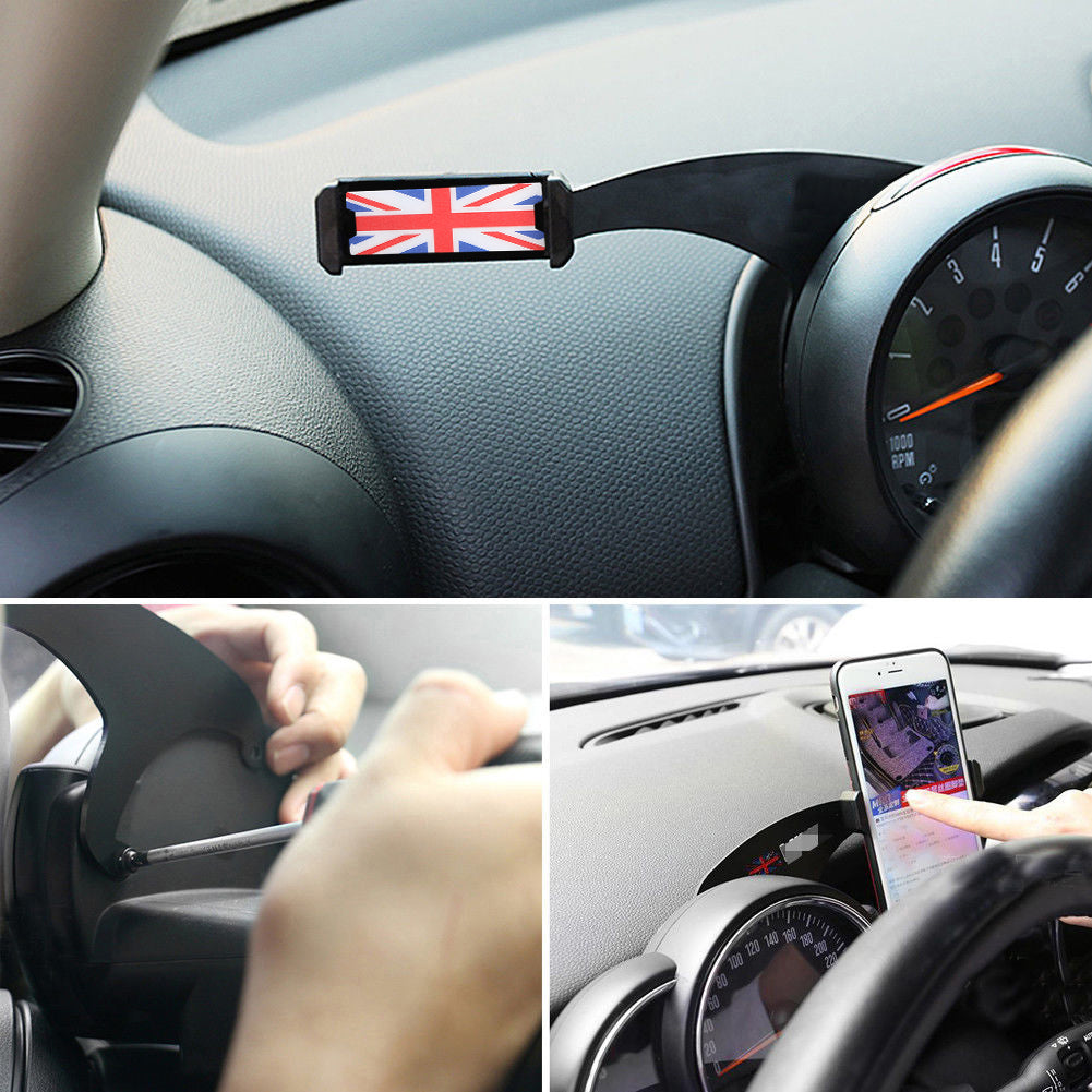 Mini Cooper F54 F55 F56 RD 360 Degree Rotation Car Phone Mount Cradle Holder Stand