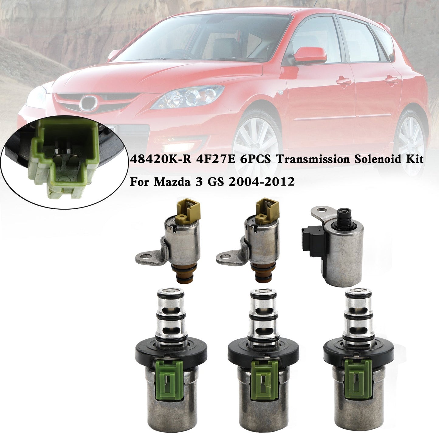 2004-2012 Mazda 3 GX Sedan 4-Door 48420K-R 4F27E 6PCS Transmission Solenoid Kit Generic