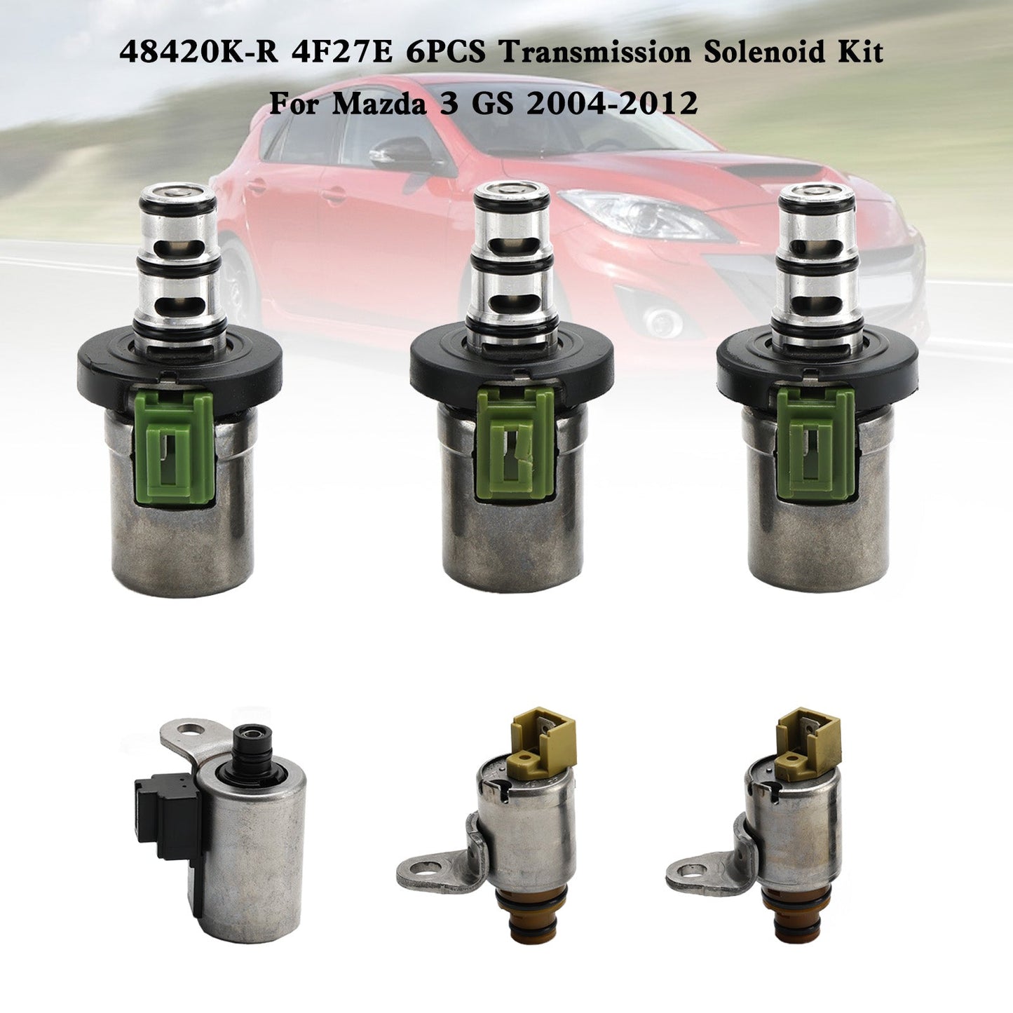 2004-2012 Mazda 3 GX Sedan 4-Door 48420K-R 4F27E 6PCS Transmission Solenoid Kit Generic