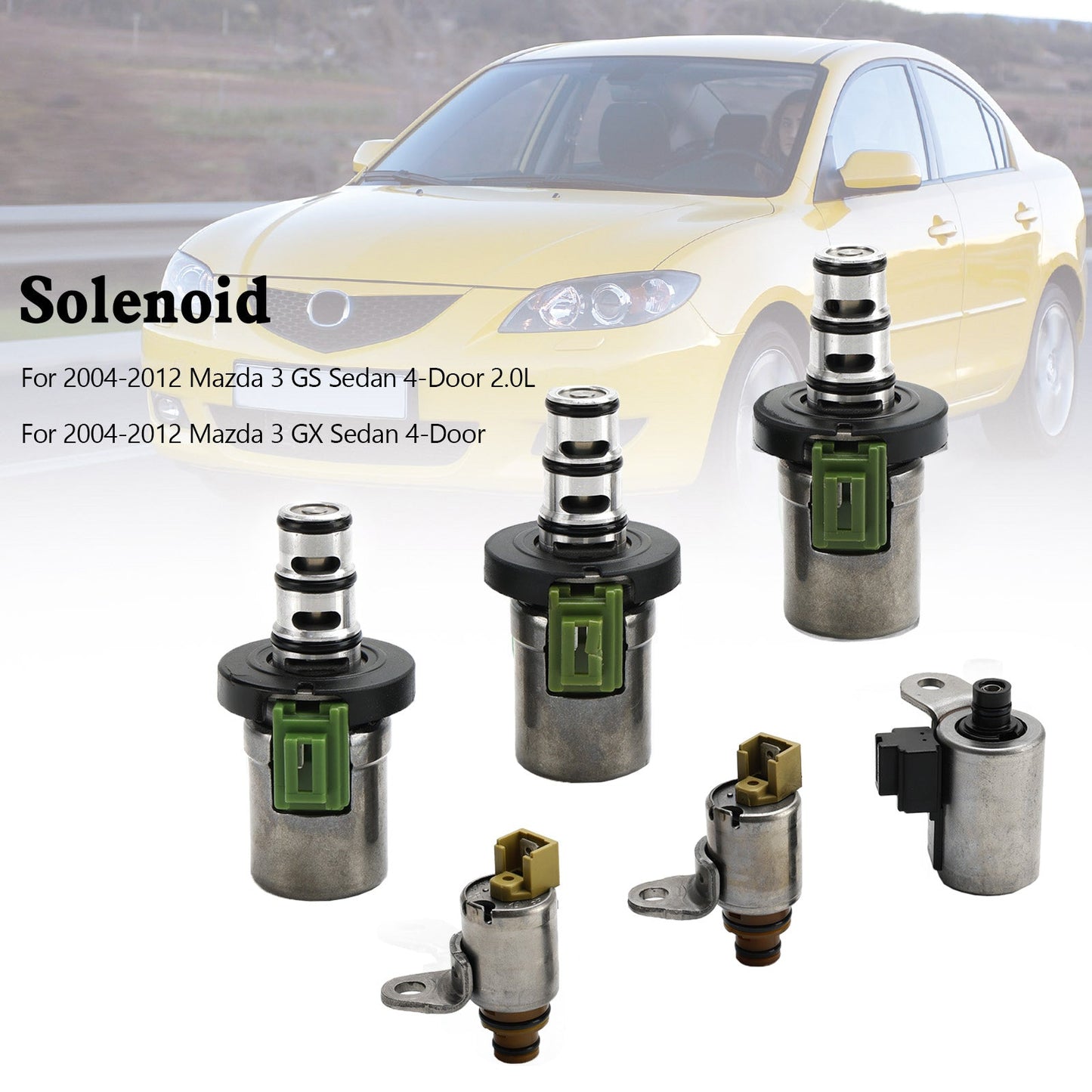 2004-2012 Mazda 3 GX Sedan 4-Door 48420K-R 4F27E 6PCS Transmission Solenoid Kit Generic