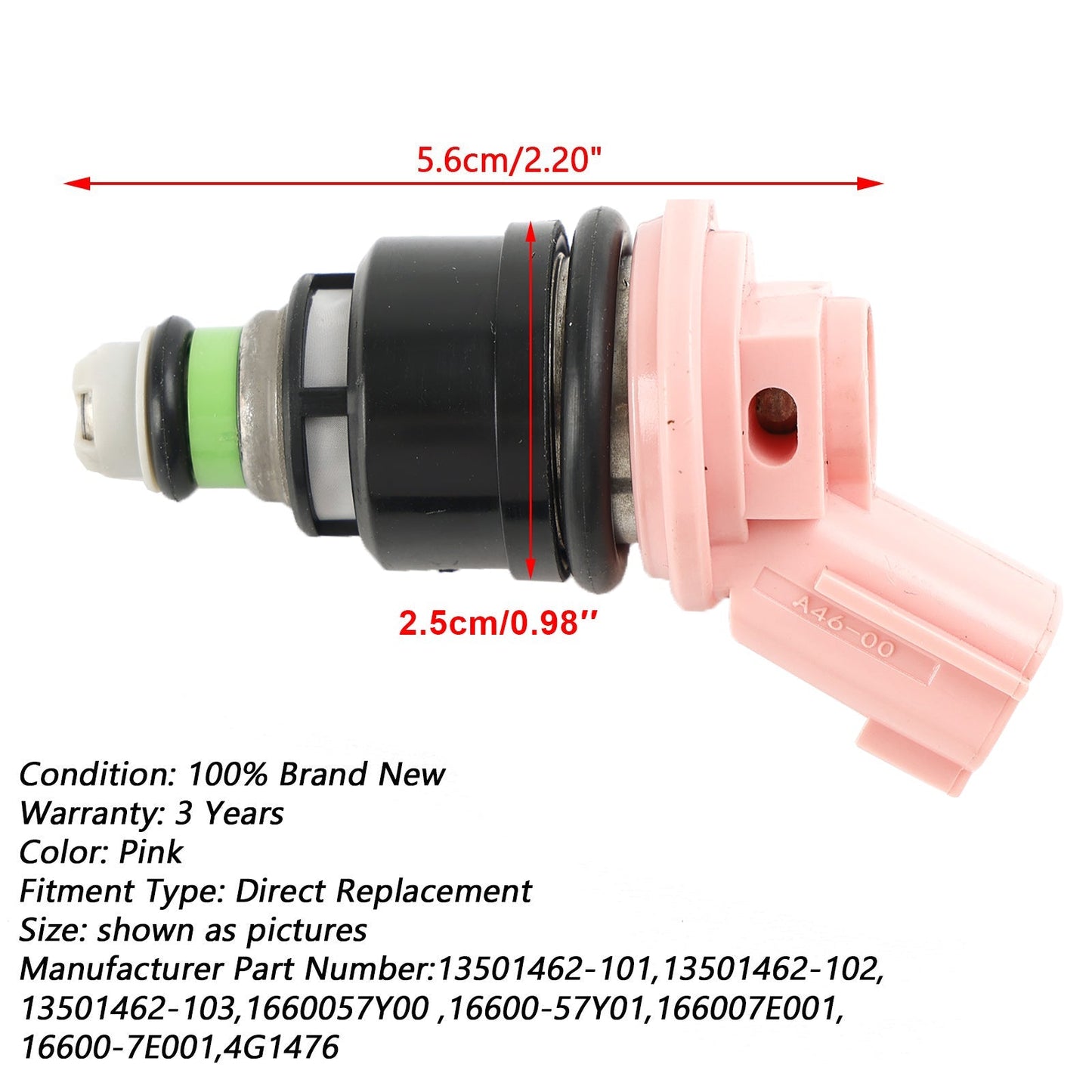 1Pcs Fuel Injectors Fit Nissan Maxima Sentra 1991-1999 200SX NX 16600-57y01