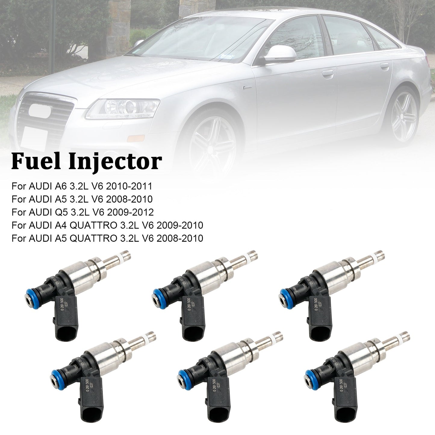 2009-2010 Audi A4 QUATTRO 3.2L V6 Fuel Injector 06E906036F 0261500037
