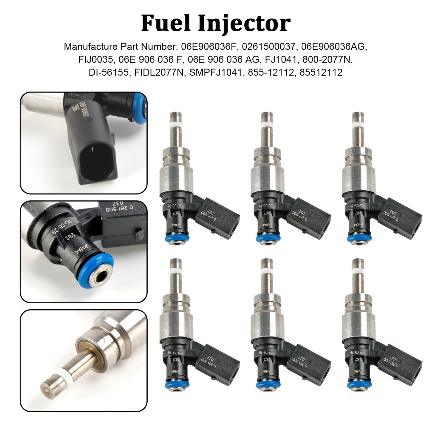 2009-2010 Audi A4 QUATTRO 3.2L V6 Fuel Injector 06E906036F 0261500037