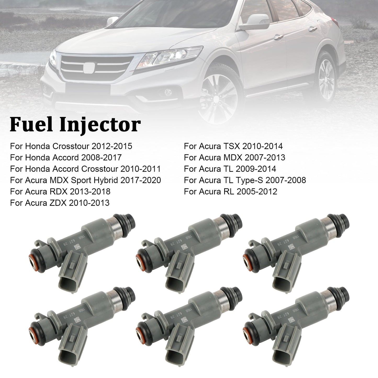 2010-2011 Honda Accord Crosstour Fuel Injector 16450-R70-A01 16450-R71-L03