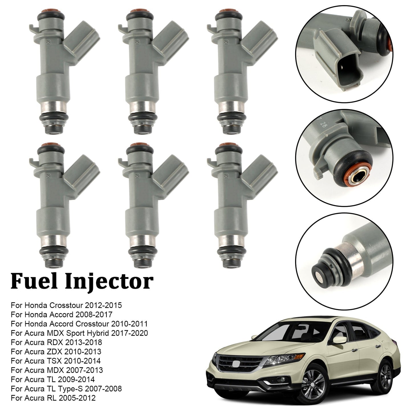 2010-2011 Honda Accord Crosstour Fuel Injector 16450-R70-A01 16450-R71-L03