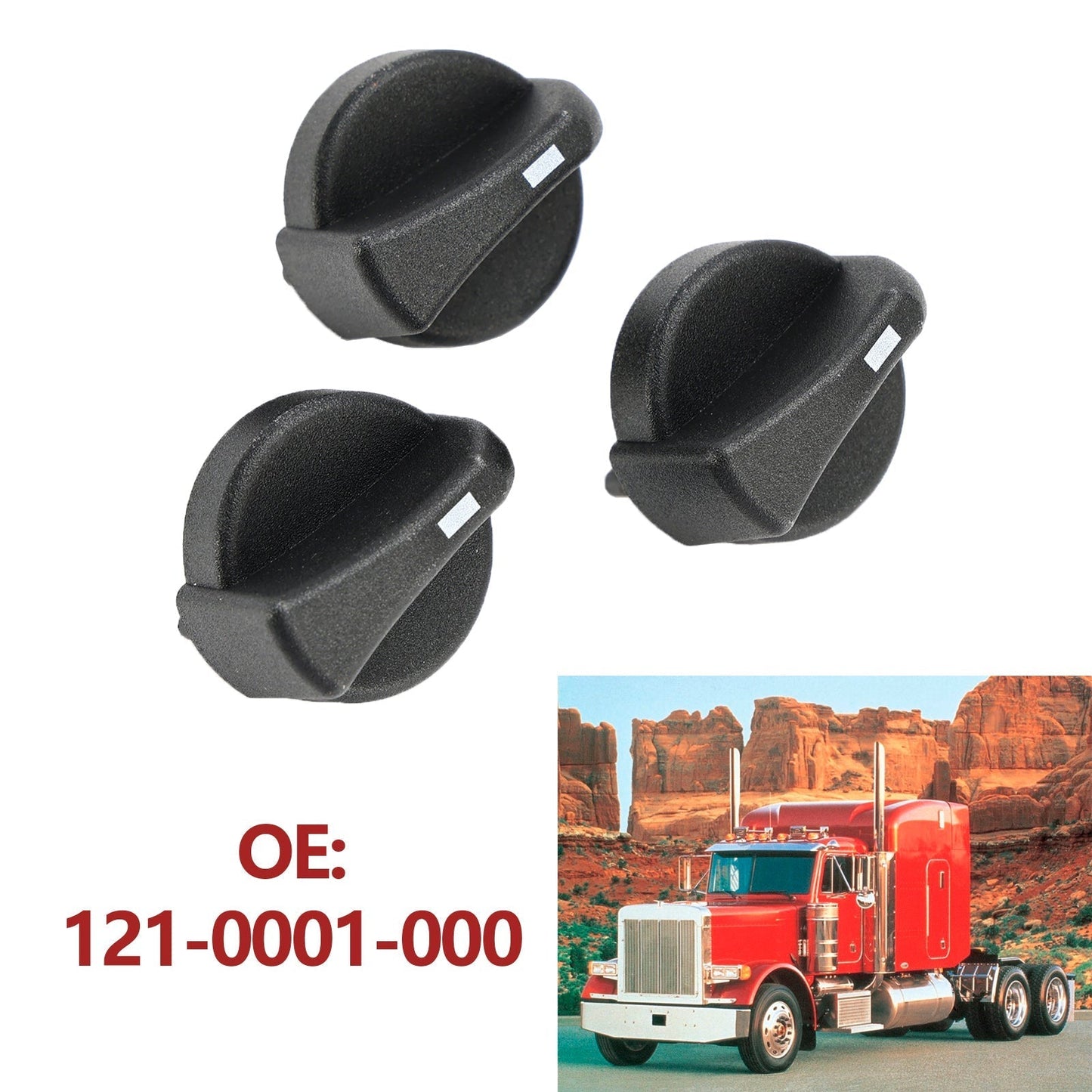 1987-2011 Peterbilt models AC Heater Control Knob 121-0001-000