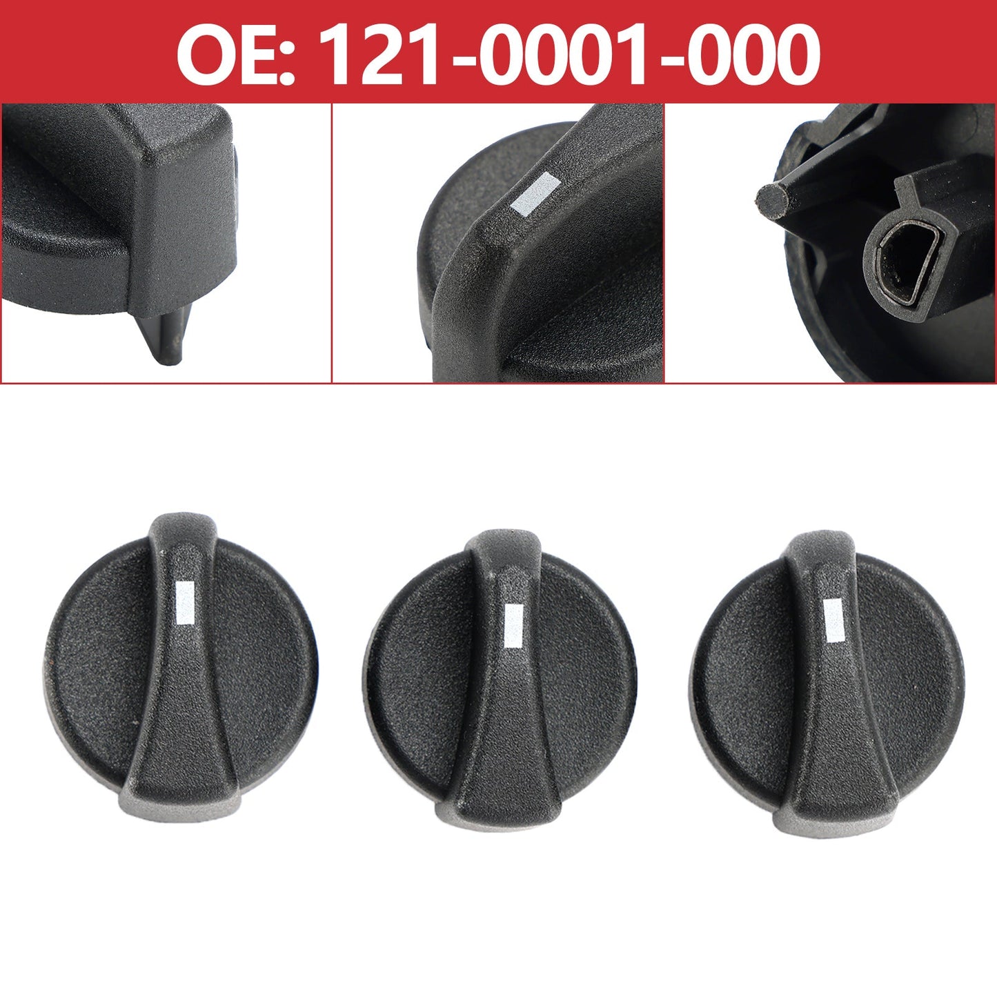 1987-2011 Peterbilt models AC Heater Control Knob 121-0001-000