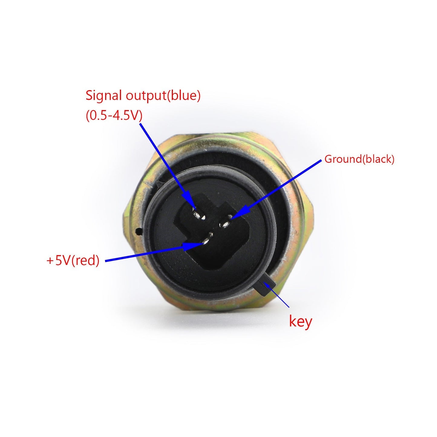 Transductor/sensor de presión, 150 psi (5 V), acero inoxidable, para aceite, combustible, aire y agua.