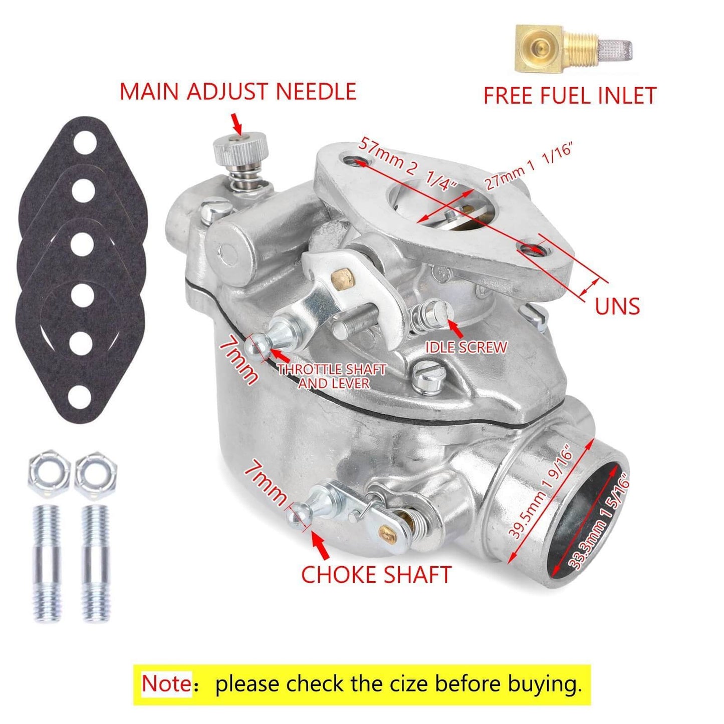 Carburateur pour tracteur Ford 2N 8N 9N TSX33 8N9510C-HD, neuf, Marvel Schebler