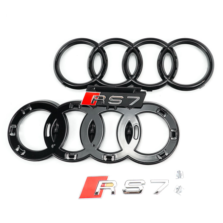 2010-2015 Audi A7 S7 Sport Mesh Hex Grill Replacement RS7 Style Black Honeycomb Grille