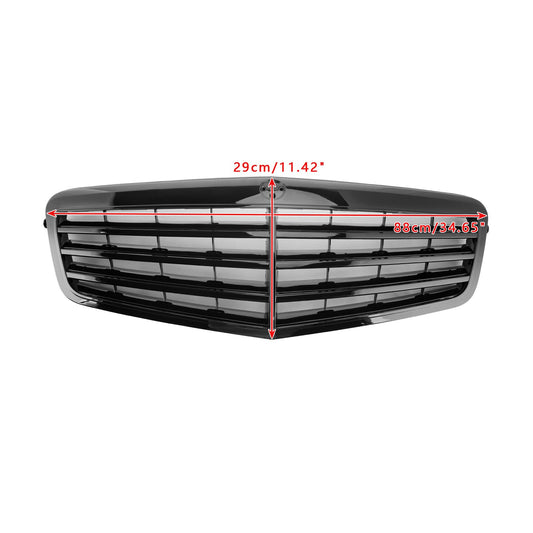 2009-2013 Mercedes Benz E Class W212 E200 E220 E350 E550 Black Grill Front Bumper Replacement Grille
