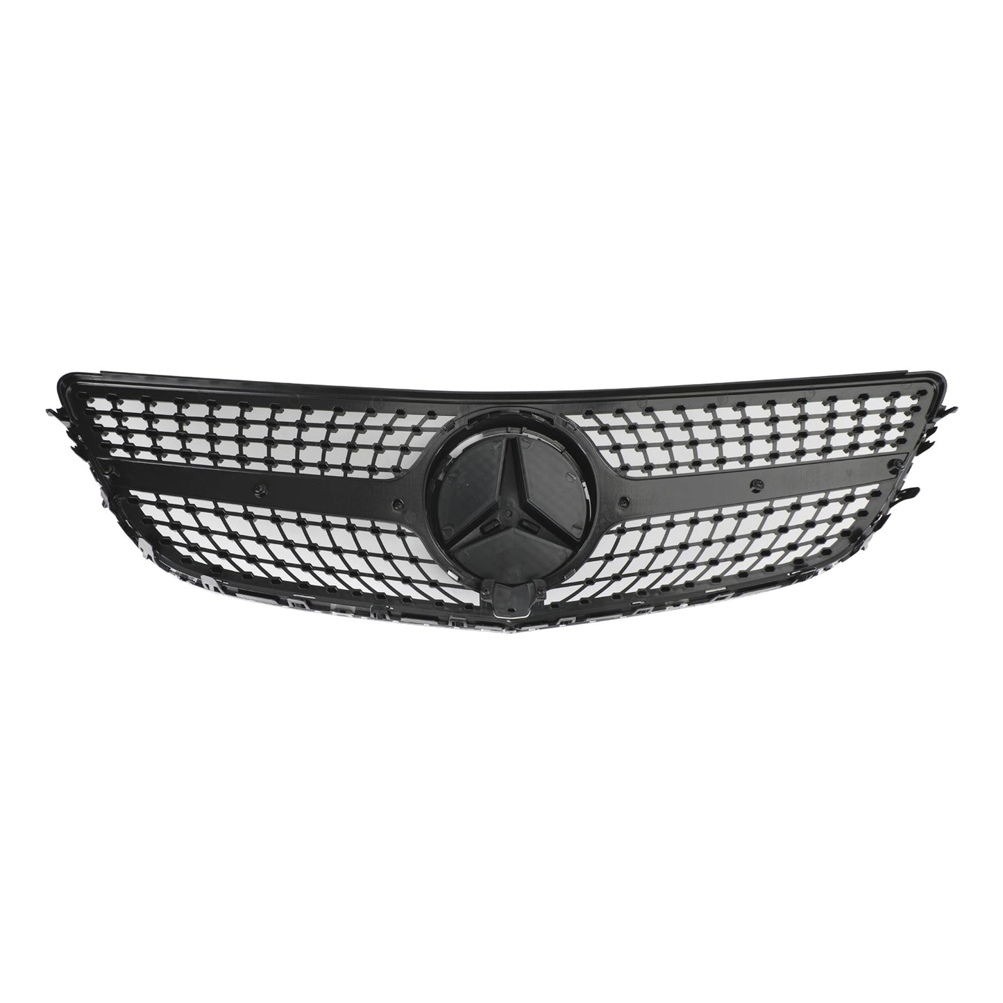 2014-2017 Mercedes Benz E-Class W207 C207 2-Doors Coupe Front Bumper Grill Diamond Style Grille W/ Emblem