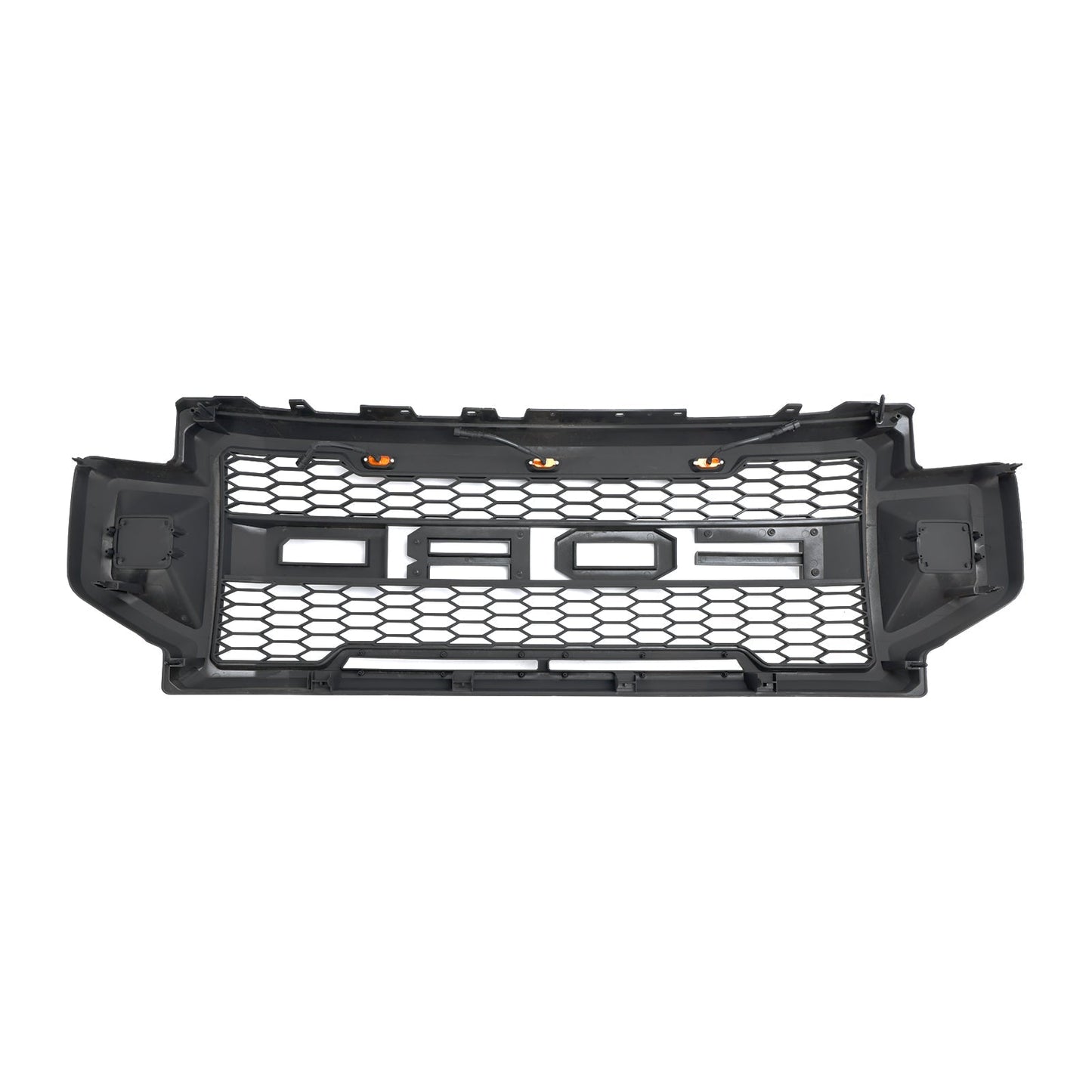 Ford F250 F350 F450 F550 | 2021 2022 | Raptor Front Grille | Matte Black | Upper Bumper Replacement Grill W/ Letter & LED