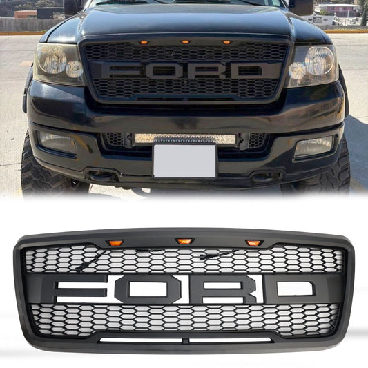 2004-2008 Ford F150 Raptor Style Grille Black/Grey Black Choose
