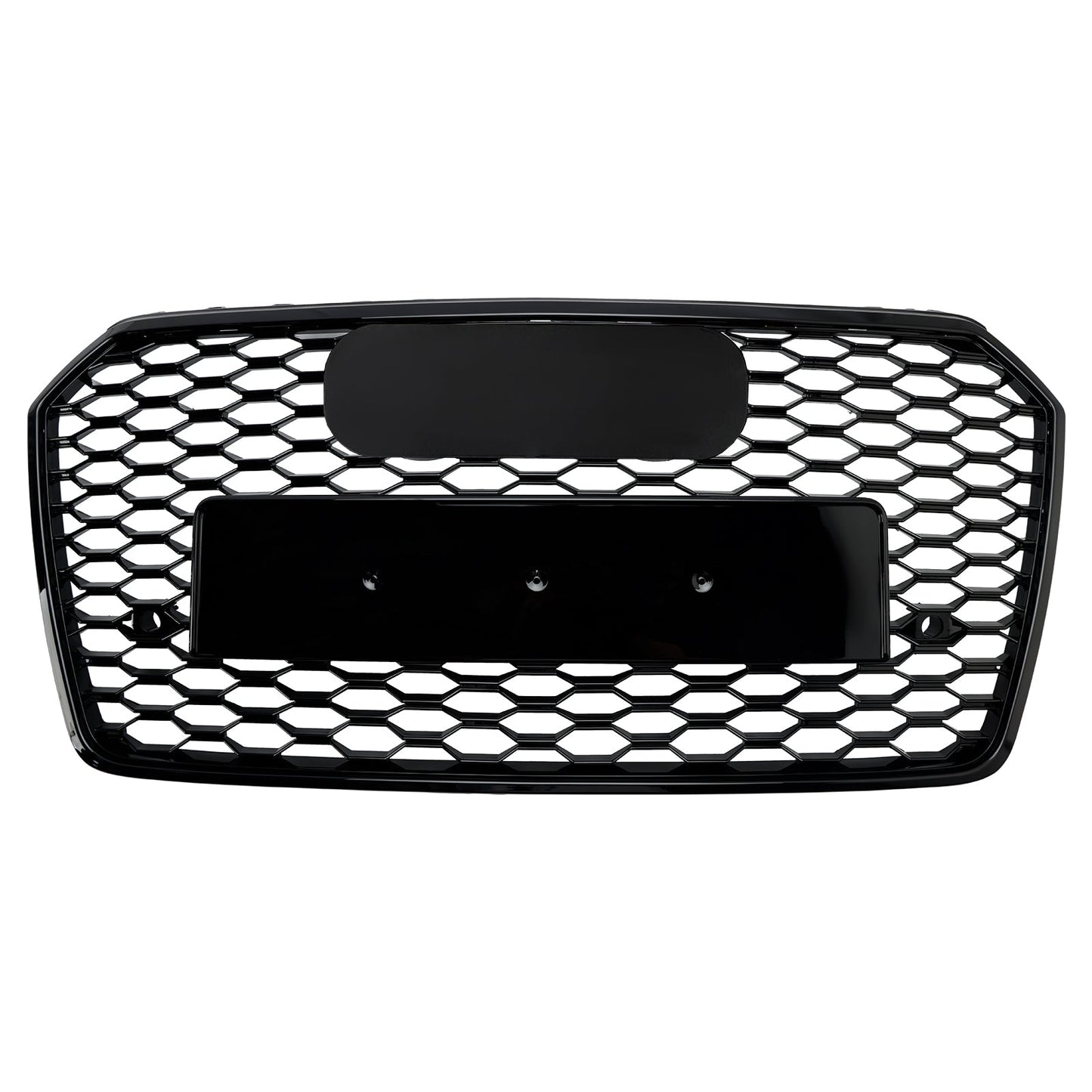 2016 2017 2018 Audi A7 / A7 Sline / S7 4G Front Bumper Honeycomb Grill RS7 Style Black Sport Mesh Grille W/ Ring Emblem