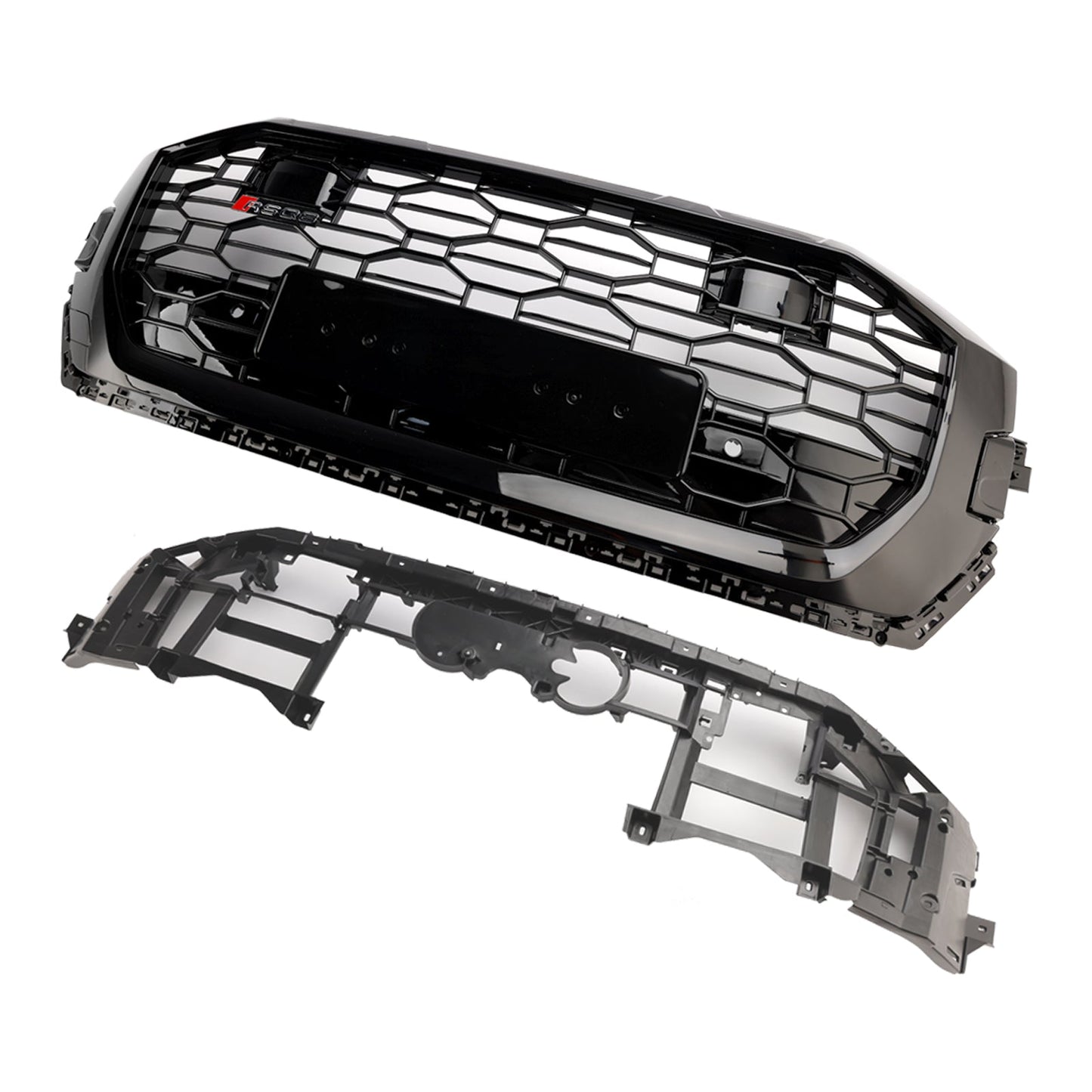 2019-2023 Audi Q8/SQ8 Gloss Black Front Honeycomb Mesh Grille RSQ8 Style