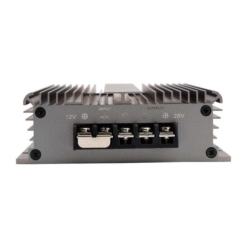Convertidor de fuente de alimentación para automóvil de CC a CC de 12 V a 28 V y 20 A, regulador y cargable.
