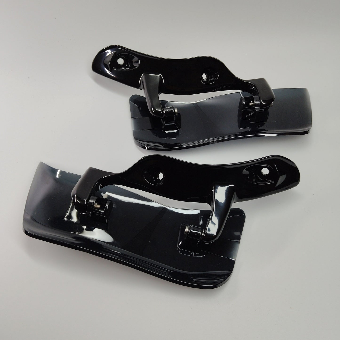 2016-2019 Harley Road Glide Ultra FLTRU Left & Right Adjustable Upper Fairing Side Wind Air Deflector Black