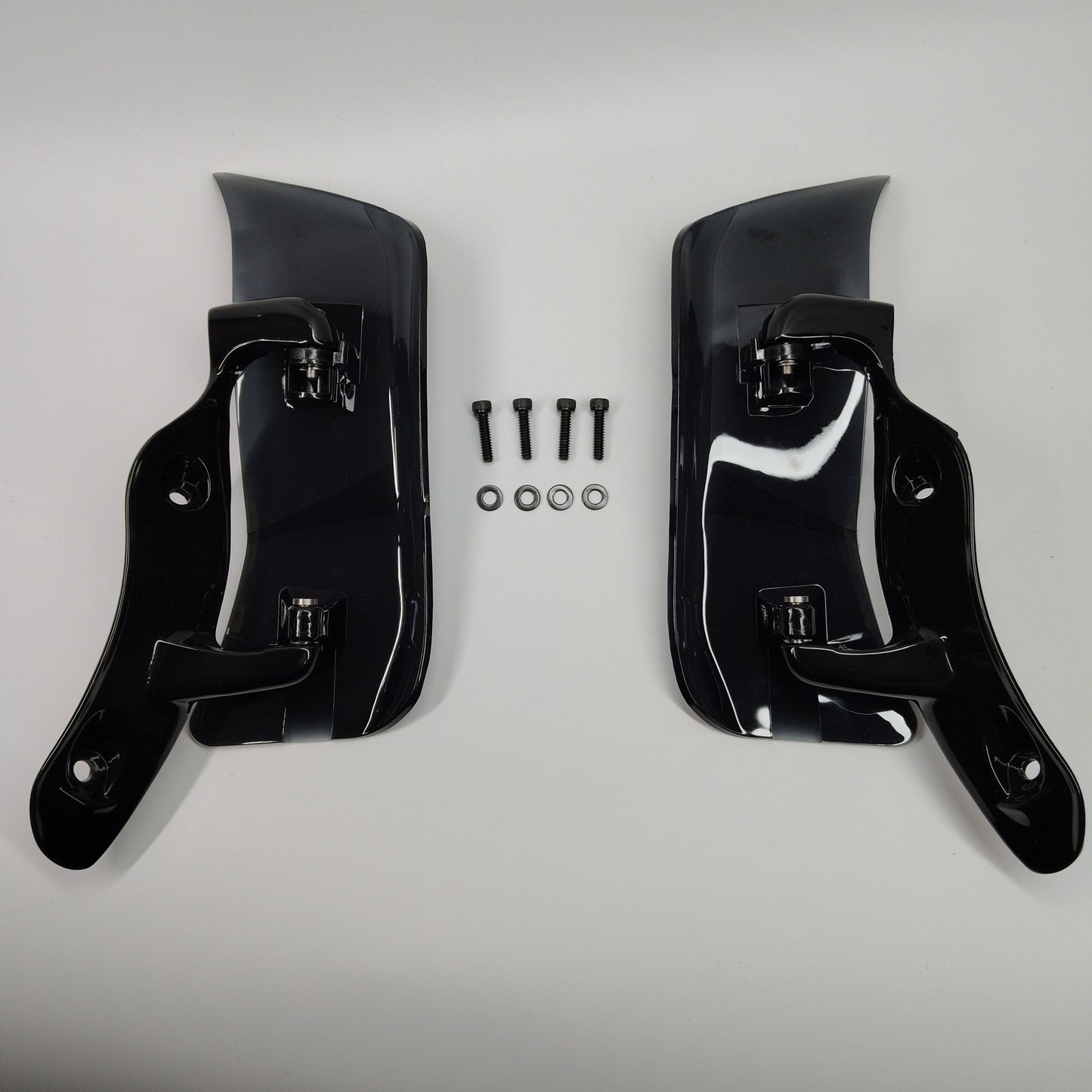 2016-2019 Harley Road Glide Ultra FLTRU Left & Right Adjustable Upper Fairing Side Wind Air Deflector Black