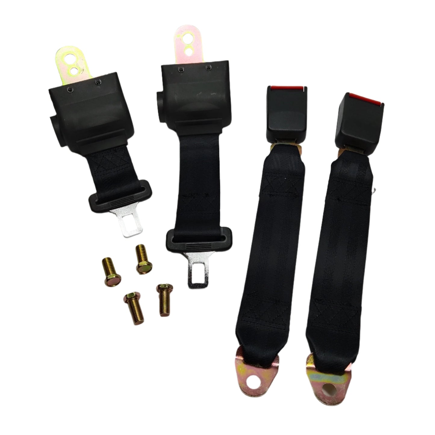 Lot de 2 boucles de ceinture de sécurité universelles, rétractables et réglables, à 2 points