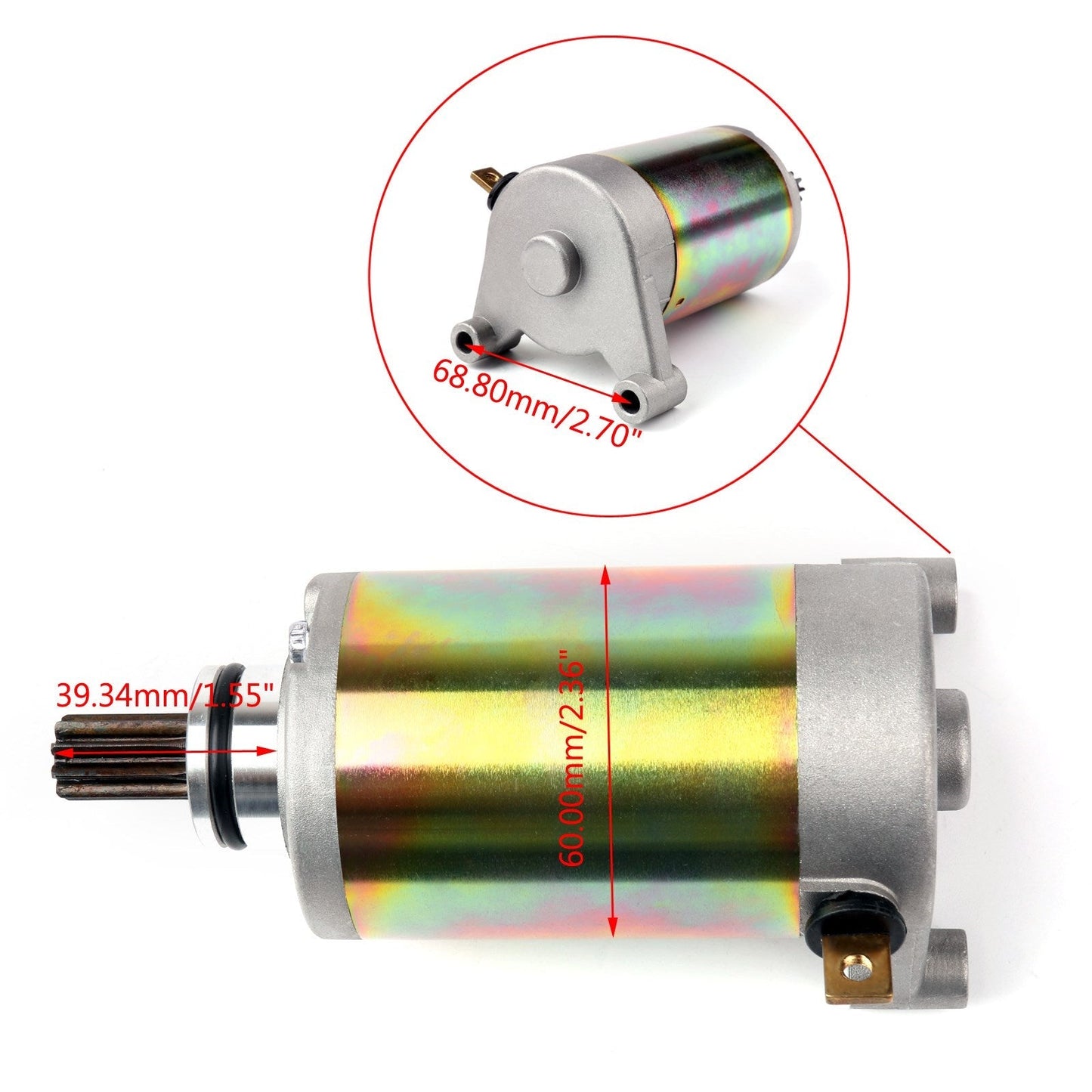 Démarreur pour Hyosung XRX125 1999-2006, Suzuki DR200SE 1995-2013, DR125E 94-02, accessoire