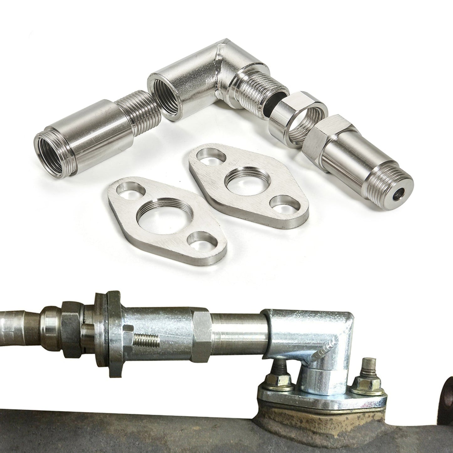 Rallonge de capteur d'espacement d'oxygène multi-ajustement pour 90 degrés, compatible avec Toyota Tacoma, etc.