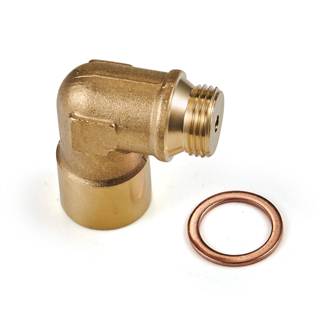 Rallonge coudée à 90 degrés pour capteur d'O2 M18 x 1,5, rallonge de bonde d'oxygène