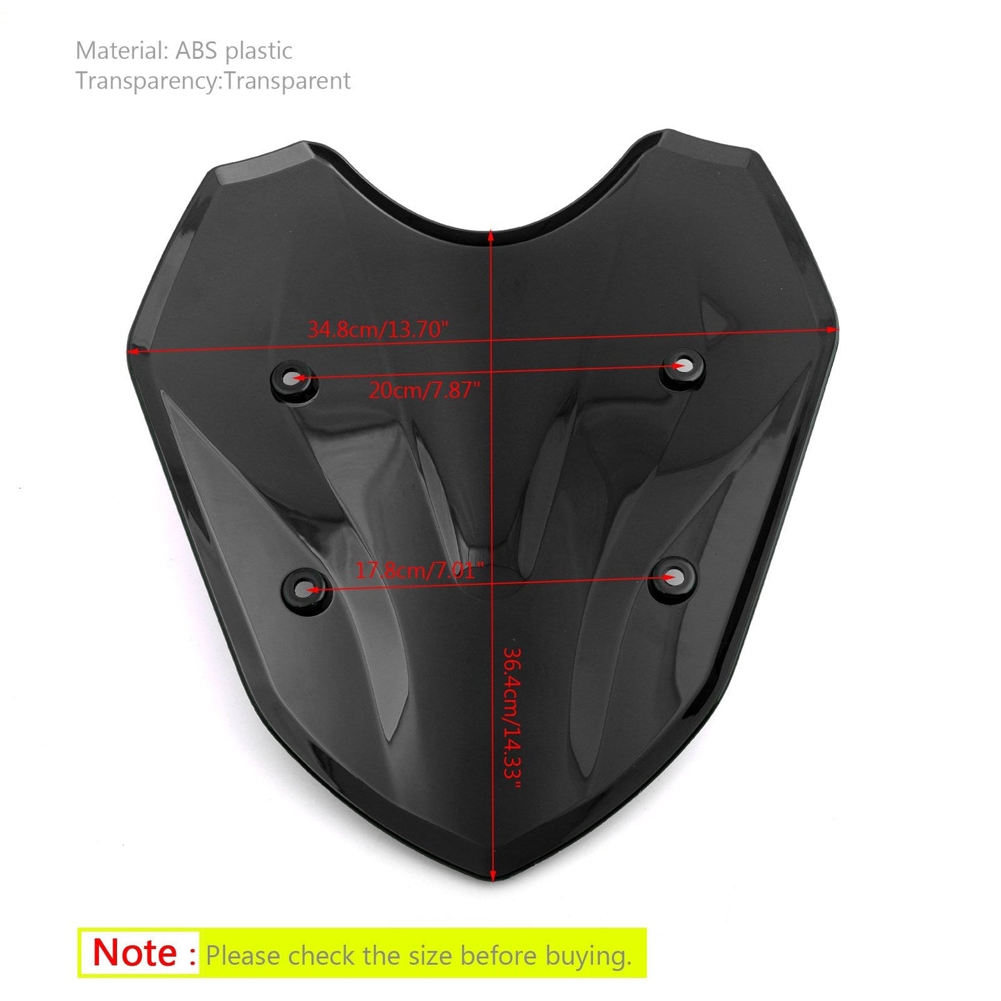 Pare-brise ABS pour moto BMW S1000XR 2014-2019, 1 pièce, noir