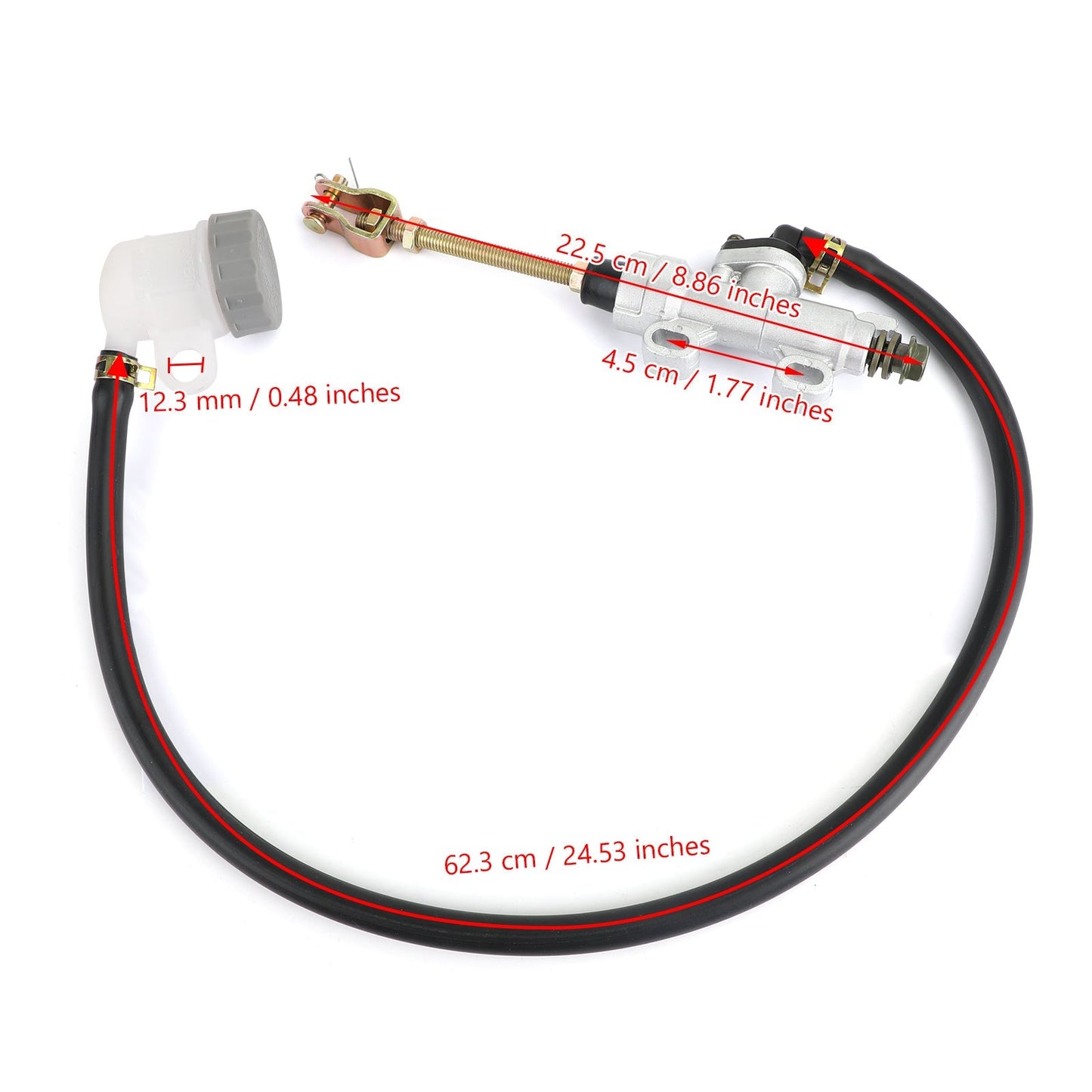 Maître-cylindre de frein arrière Suzuki, compatible avec LTA500F, LTF500F, Vinson 500 2003-2007, argent