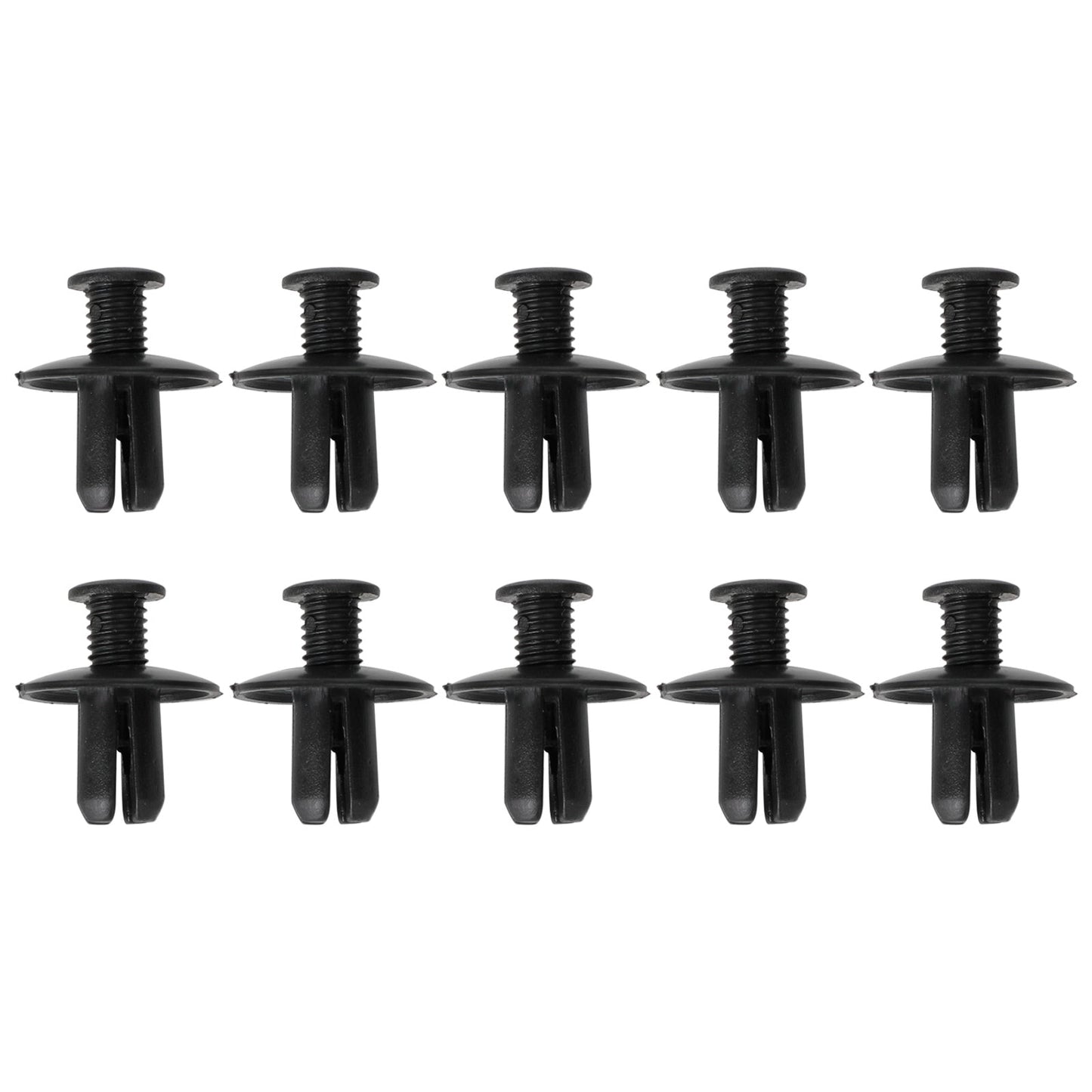 Lot de 10 rivets à vis en plastique noir pour panneau de carénage Honda, 8 mm