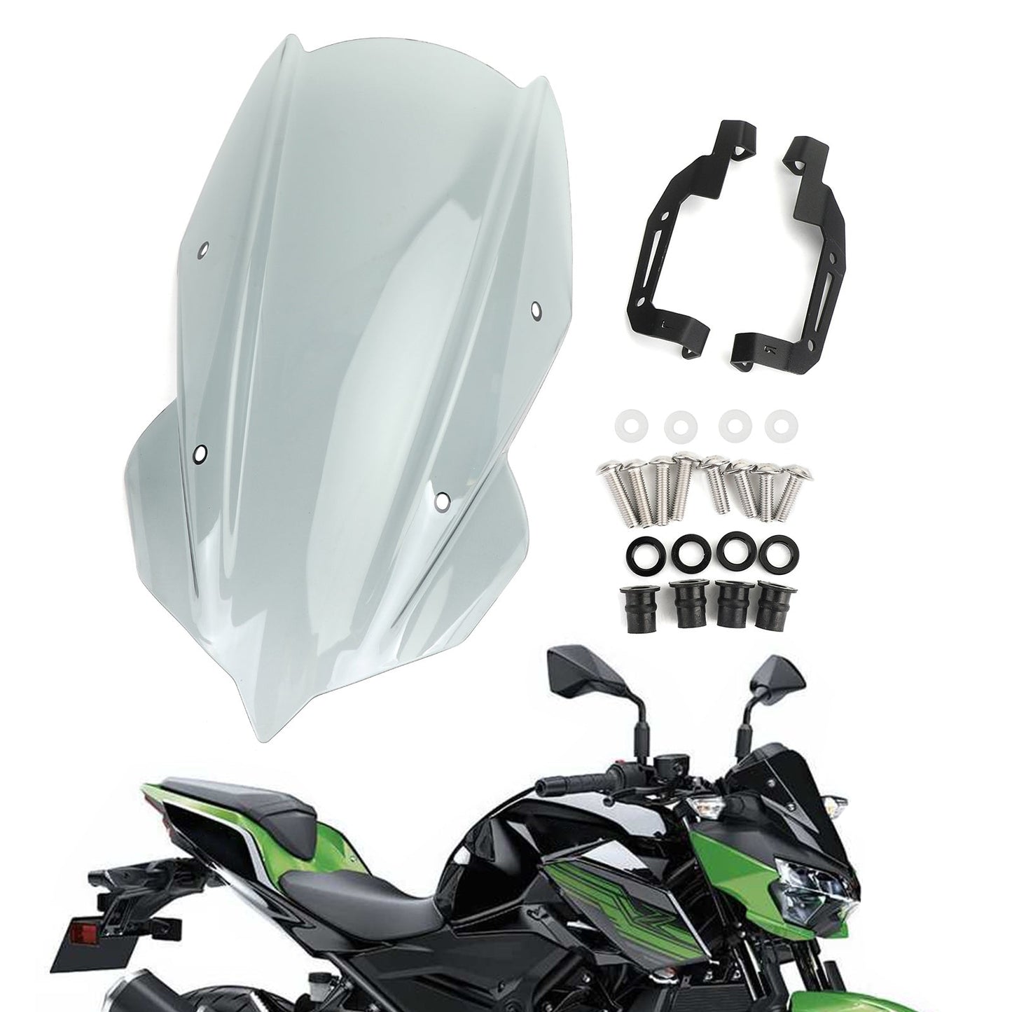 Pare-brise de moto ABS 4 mm pour Kawasaki Z400 2019-2020
