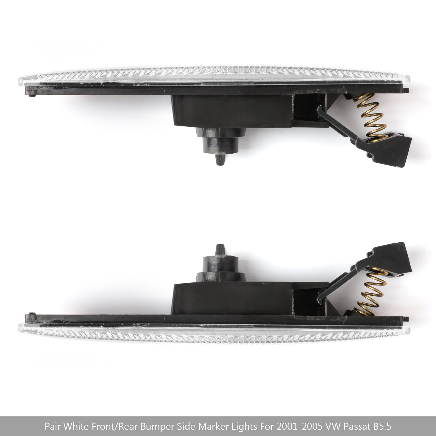 Paire de feux de gabarit latéraux blancs pour pare-chocs avant (2001-2005) pour VW Passat B5.5