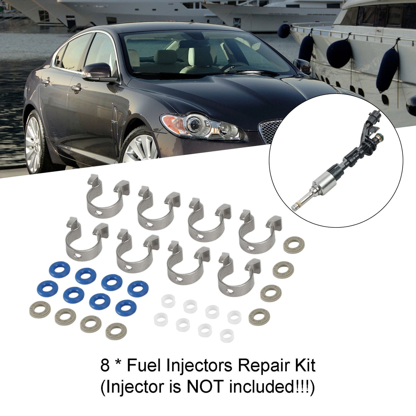 Kit de reparación de inyectores de combustible (8 piezas) 0261500105 FJ1161 Jaguar/Range Rover 5.0L V8