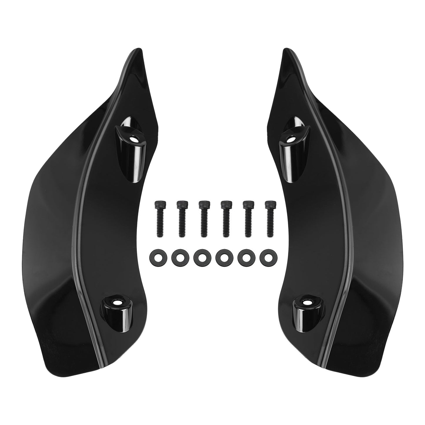 Fairing Windshield Side Wing Wind Deflector For Touring Road Glide 2015-2021 Black