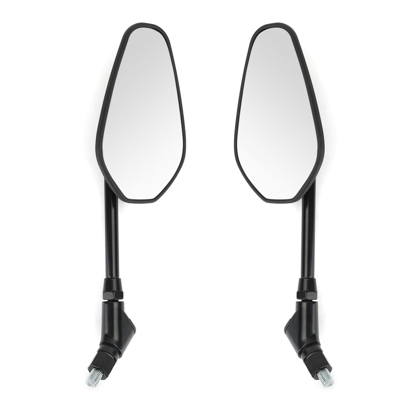 Rétroviseurs latéraux gauche et droit noirs neufs pour moto Cruiser Chopper M10 10 mm